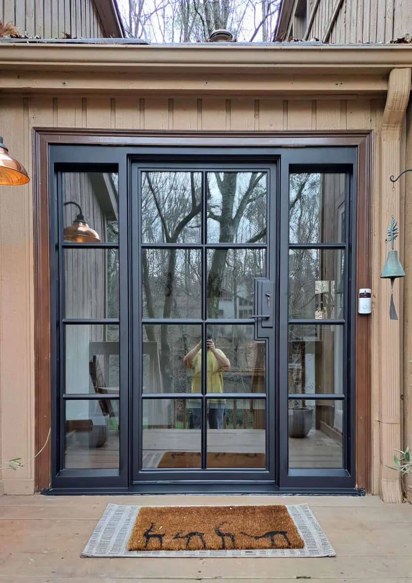Double iron entry doors with sidelights — featured local project in Madison, AL