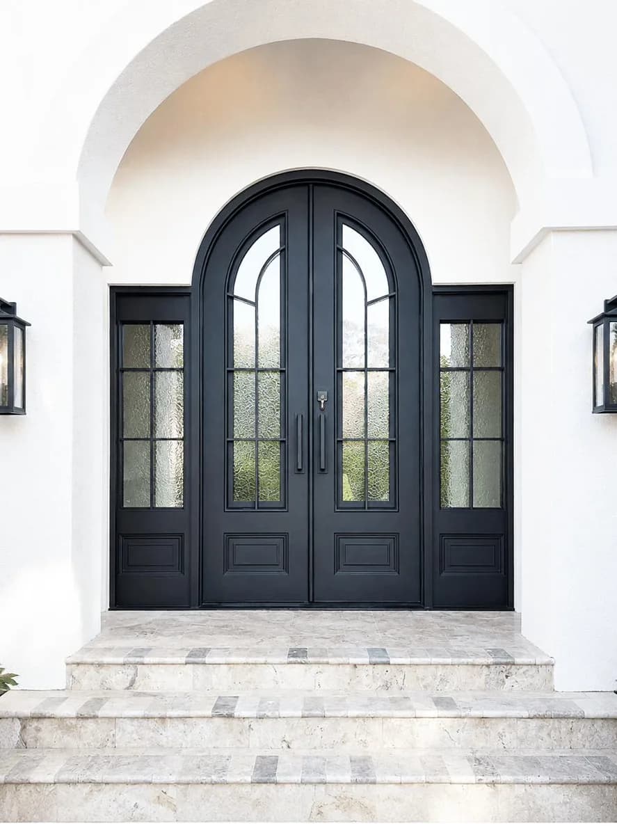 Double iron entry doors with transom — featured local project in Bradenton, FL