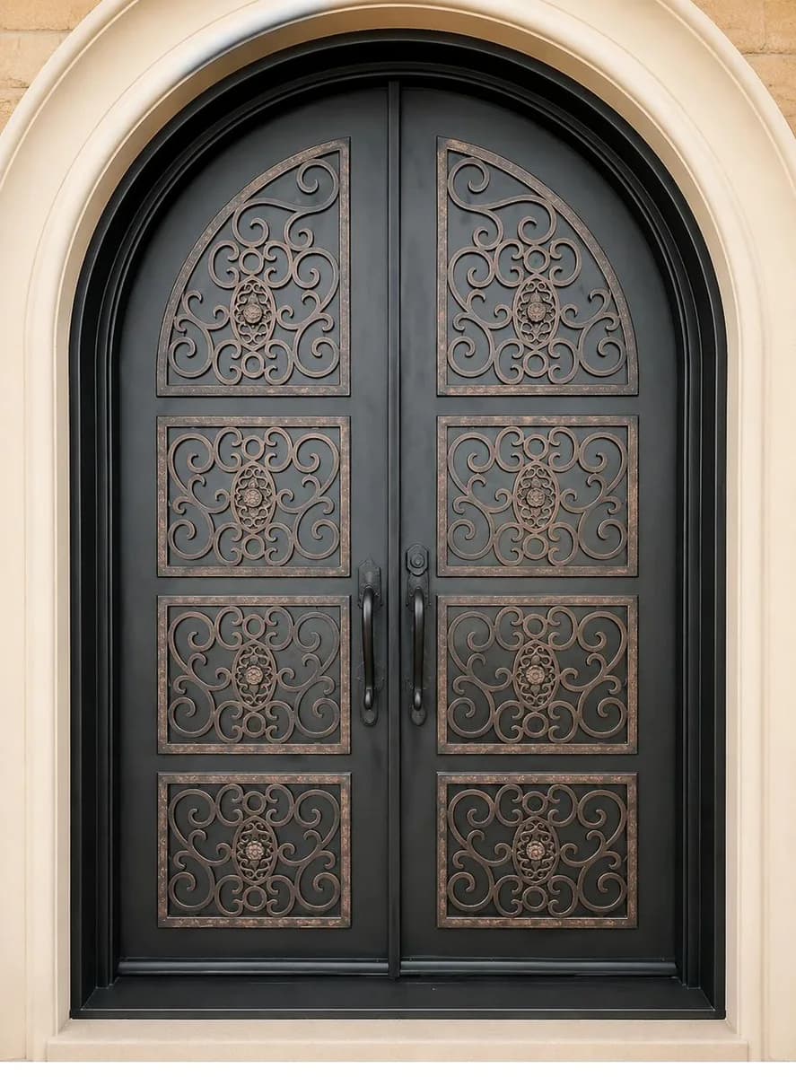 Double iron entry doors — featured local project in Davie, FL