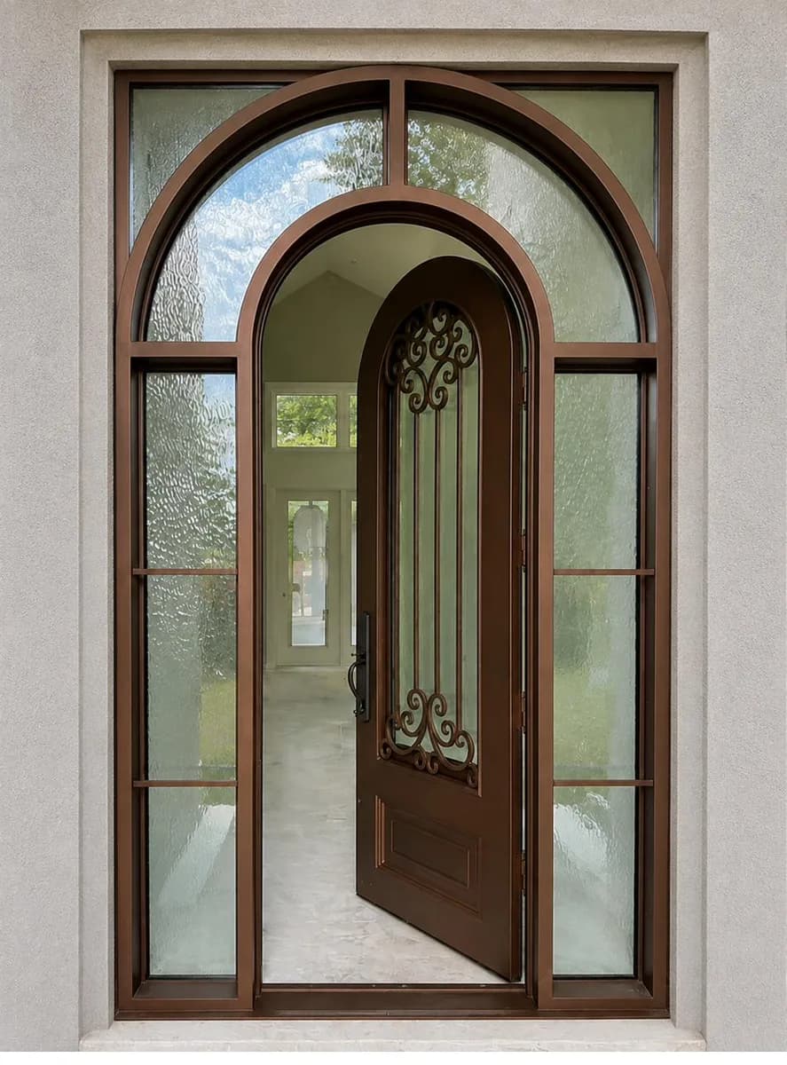 Double iron entry doors with sidelights — featured local project in Punta Gorda, FL
