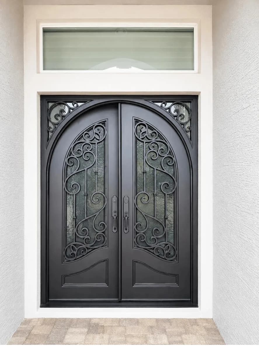 Double iron entry doors — featured local project in Buckhead, GA