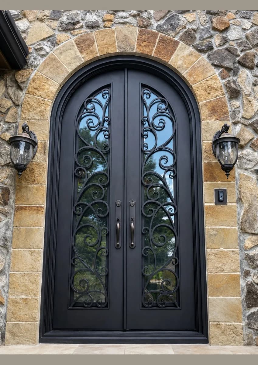 Double iron entry doors — featured local project in Cumming, GA