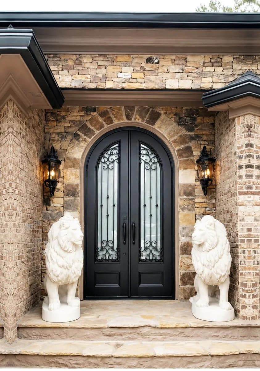 Double iron entry doors — featured local project in Decatur, GA