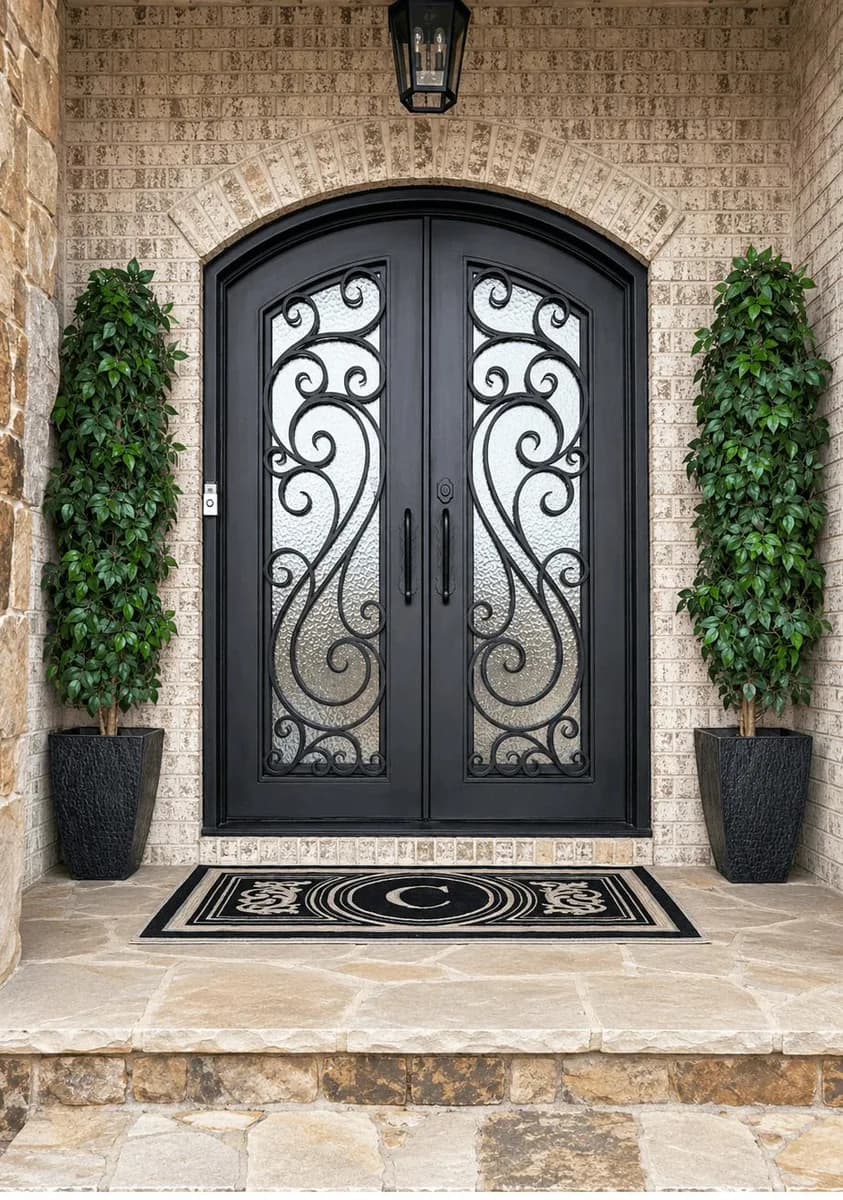 Double iron entry doors — featured local project in Duluth, GA