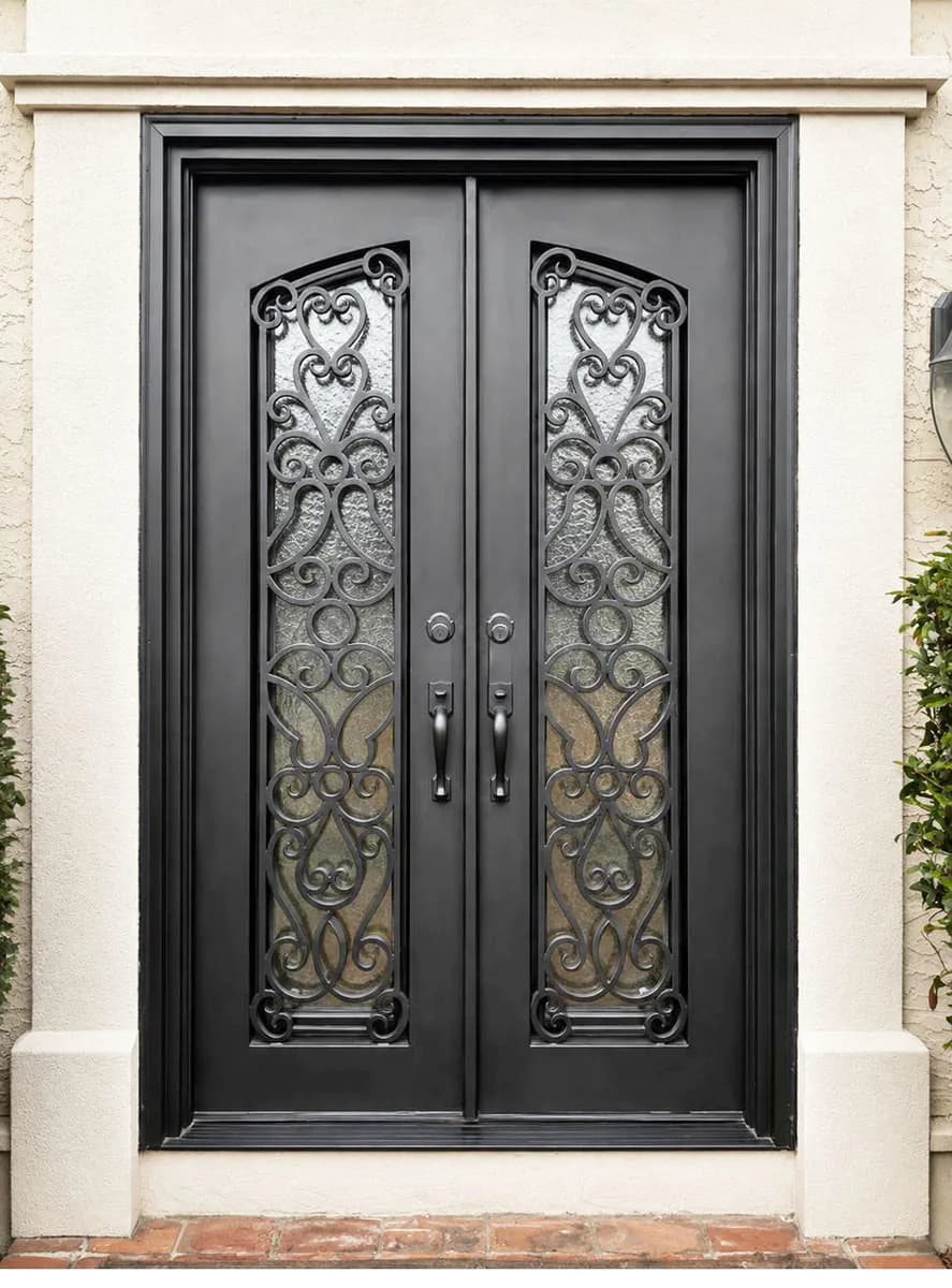 Double iron entry doors — featured local project in Duluth, GA