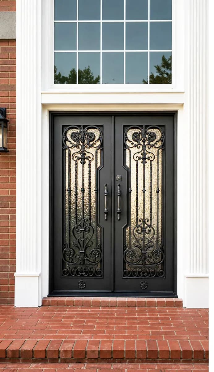Double iron entry doors — featured local project in Duluth, GA