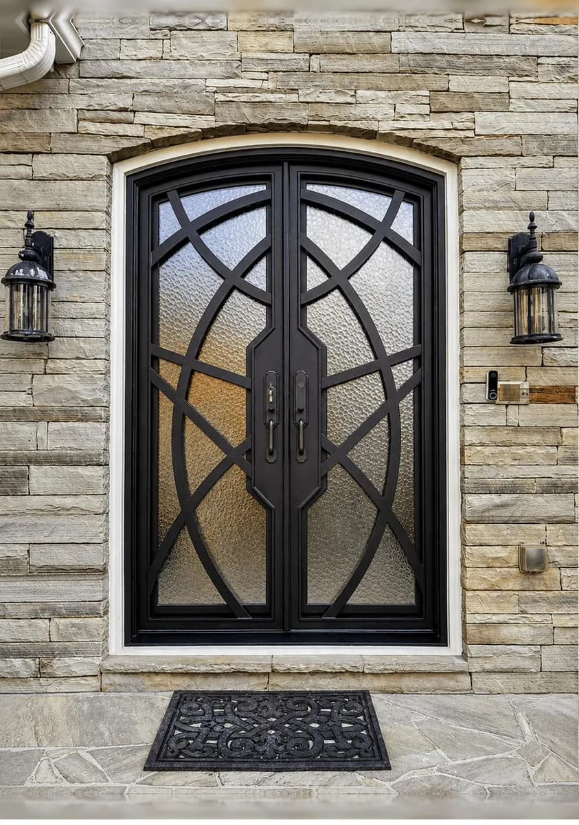 Double iron entry doors — featured local project in Milton, GA