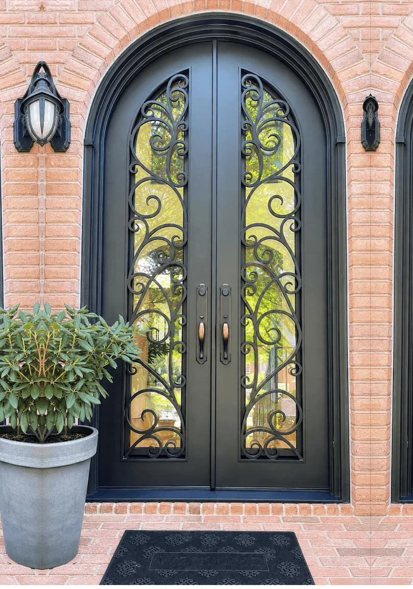 Double iron entry doors — featured local project in Milton, GA