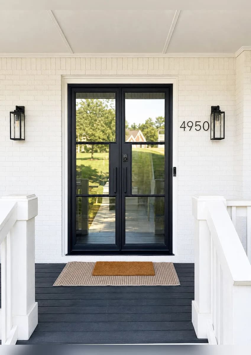 Double iron entry doors — featured local project in Milton, GA