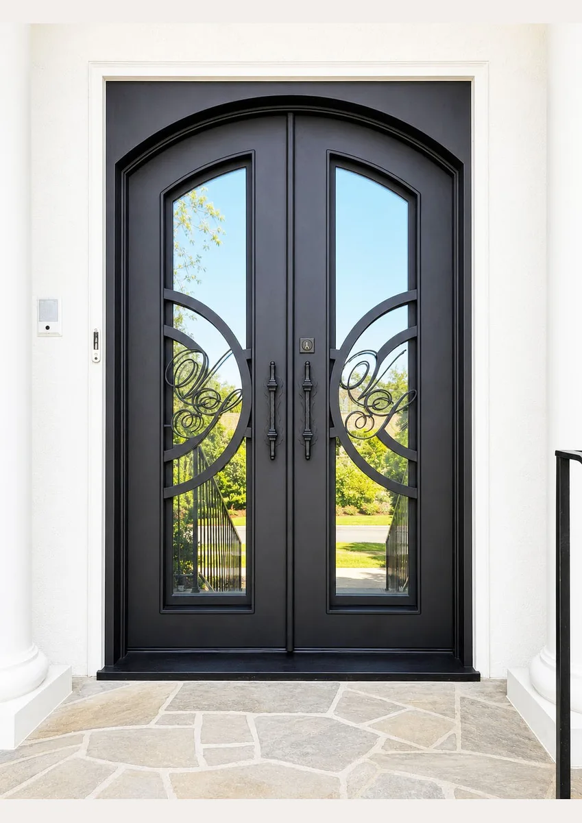 Double iron entry doors — featured local project in Milton, GA