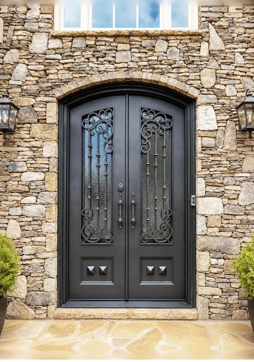 Double iron entry doors — featured local project in Roswell, GA