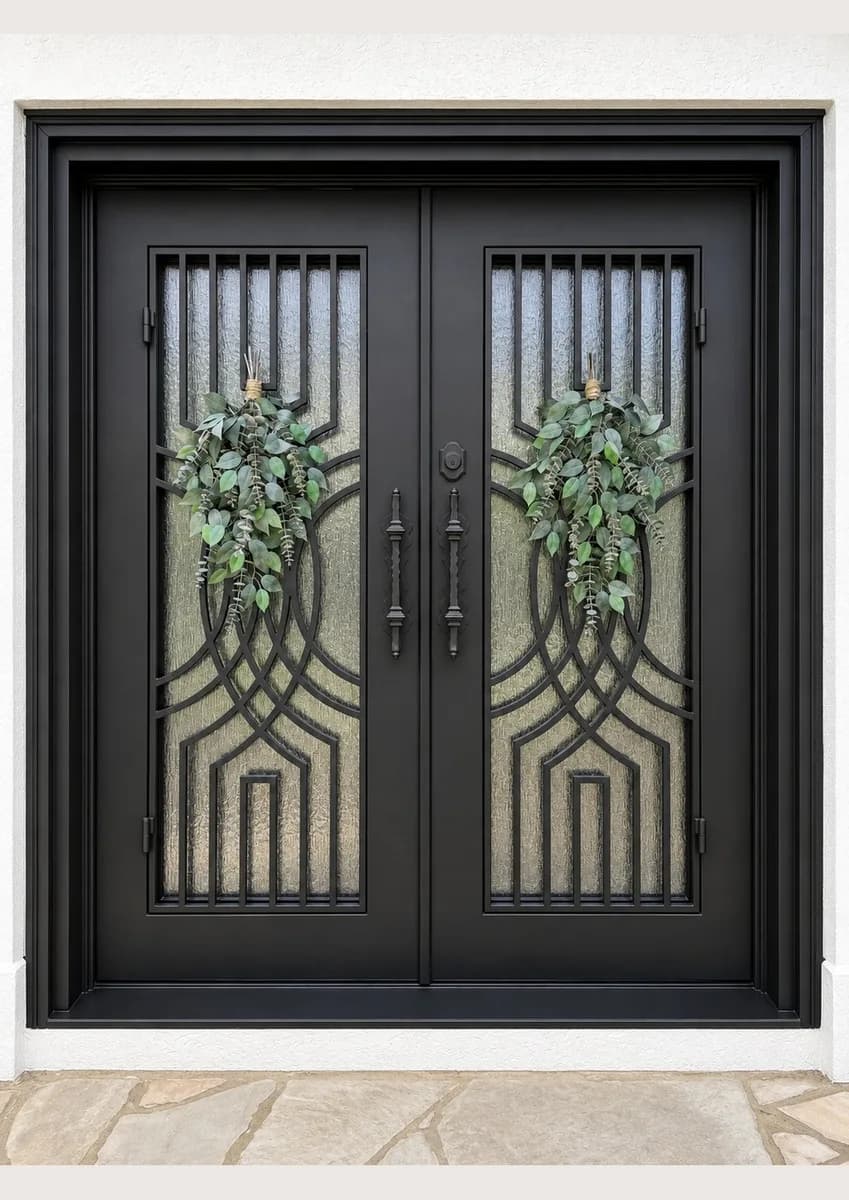 Double iron entry doors — featured local project in Roswell, GA