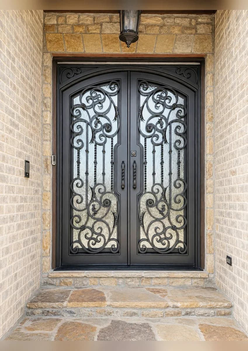 Double iron entry doors — featured local project in Sandy Springs, GA