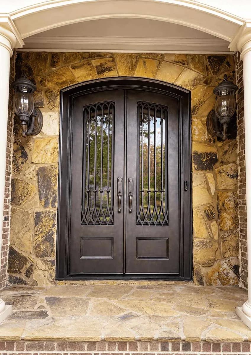 Double iron entry doors — featured local project in Cary, NC