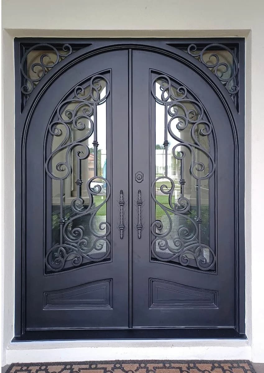 Double iron entry doors — featured local project in Cary, NC