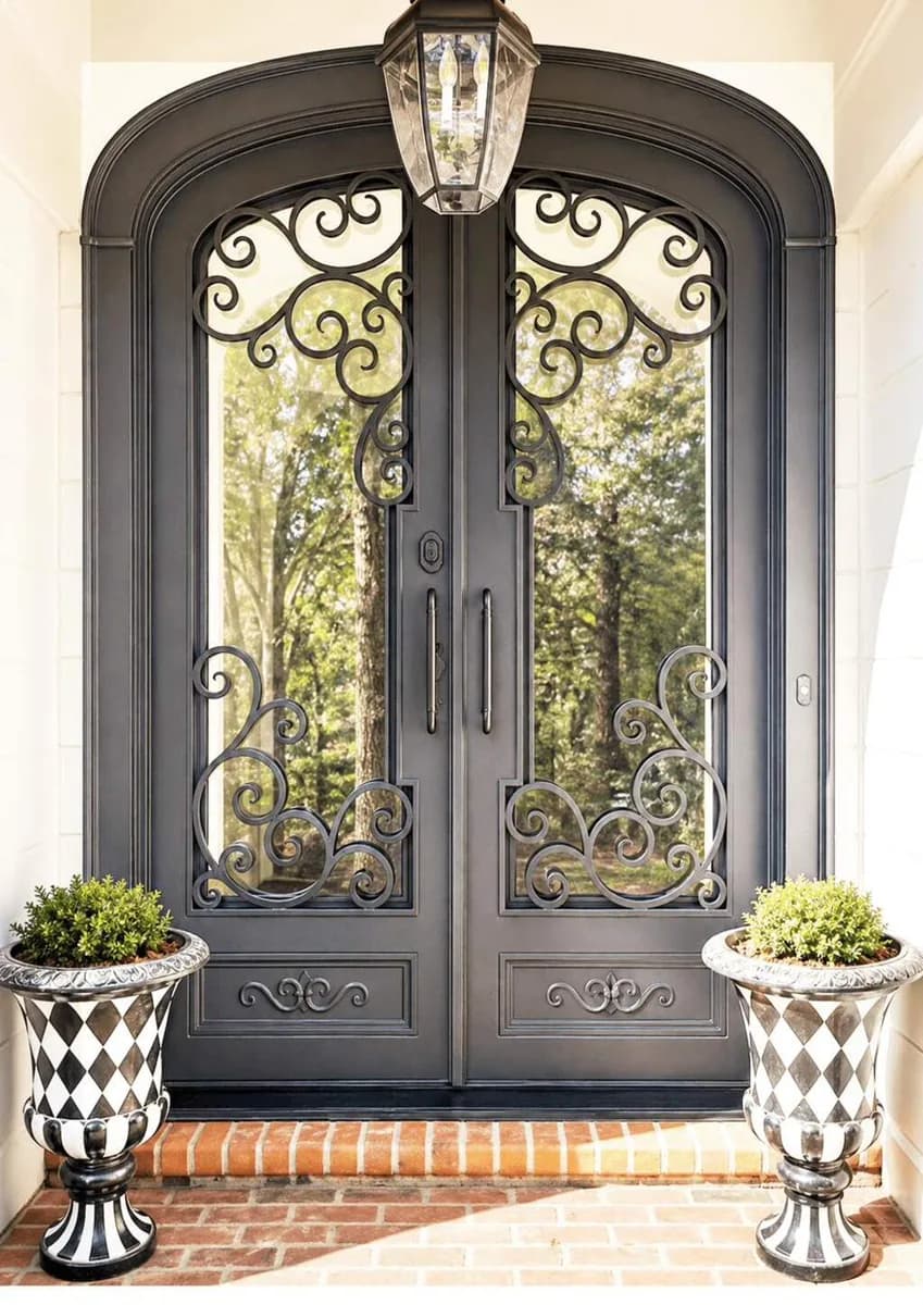 Double iron entry doors — featured local project in Charlotte, NC
