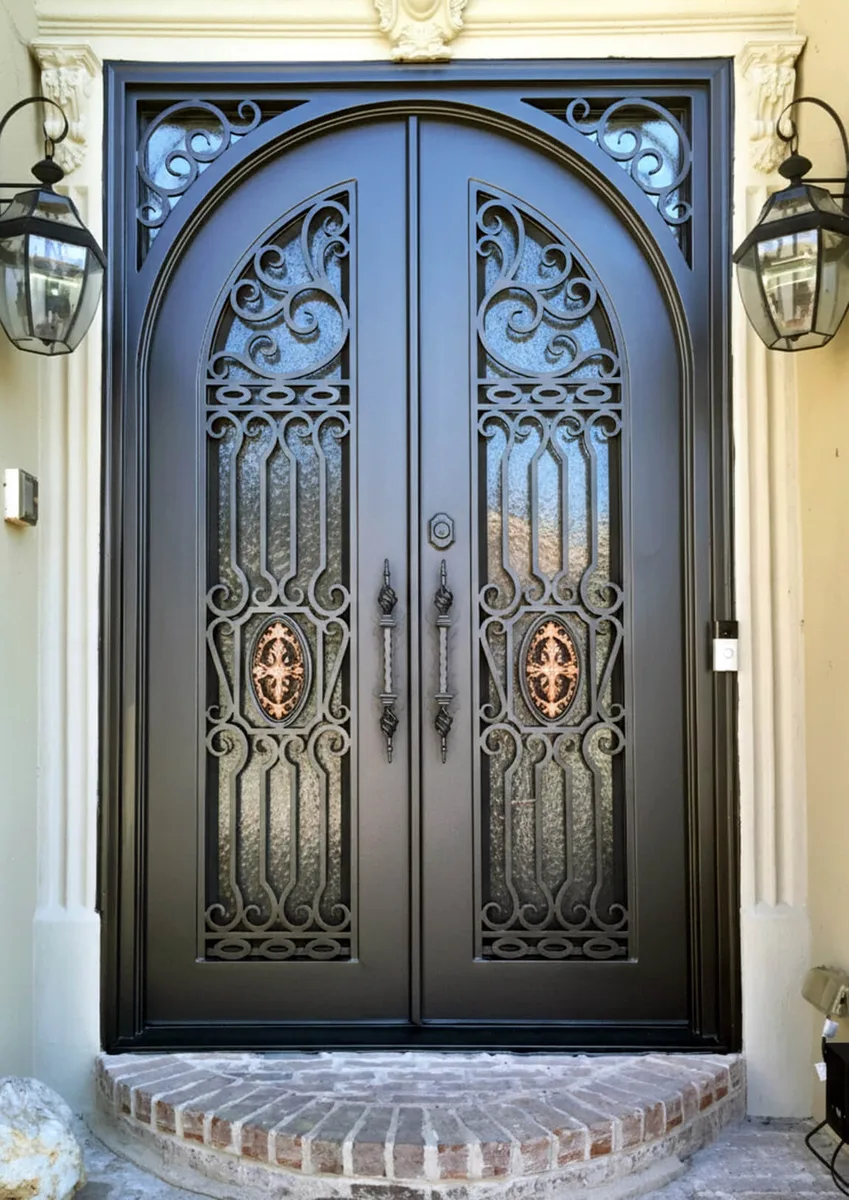 Double iron entry doors — featured local project in Cornelius, NC