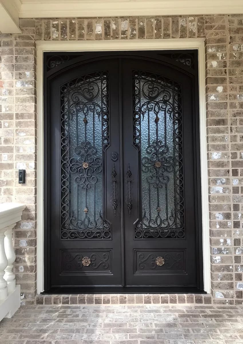 Double iron entry doors — featured local project in Cornelius, NC