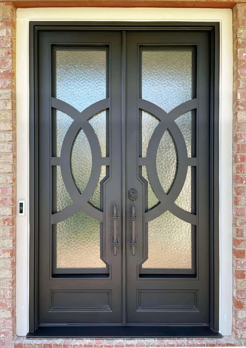 Double iron entry doors — featured local project in Mooresville, NC