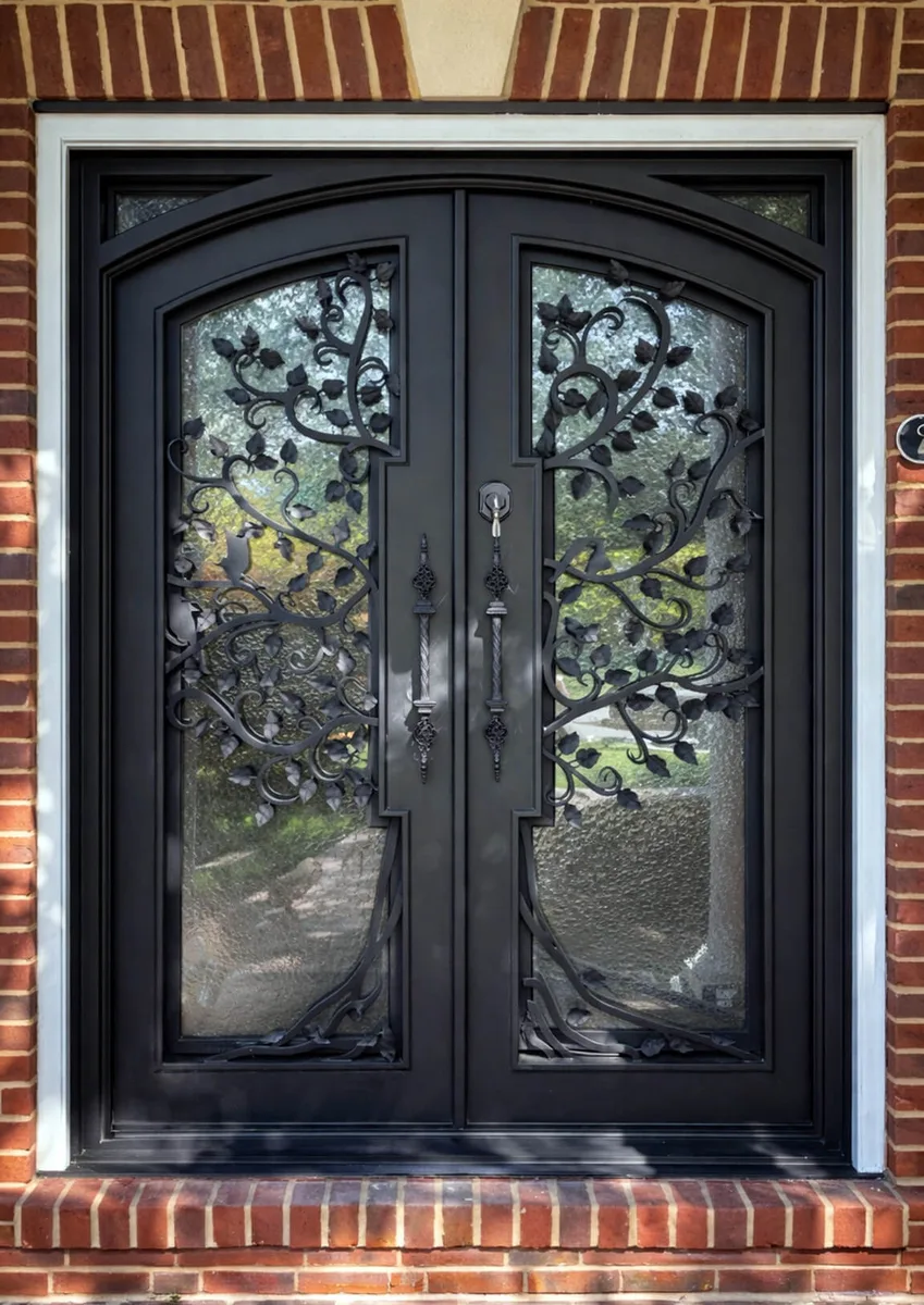 Double iron entry doors — featured local project in Mooresville, NC