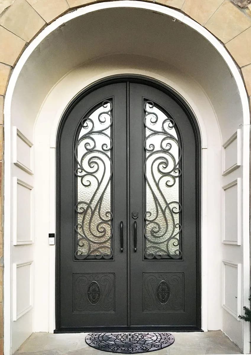 Double iron entry doors — featured local project in Mooresville, NC