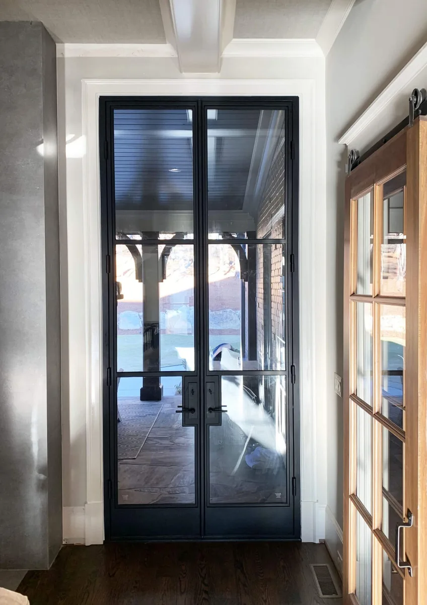 Double iron entry doors — featured local project in Waxhaw, NC