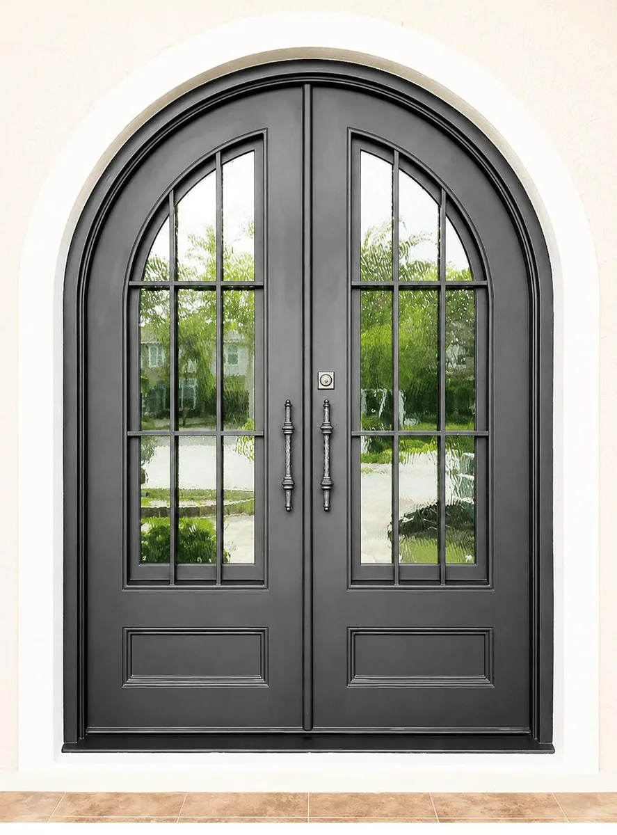 Double iron entry doors — featured local project in Waxhaw, NC
