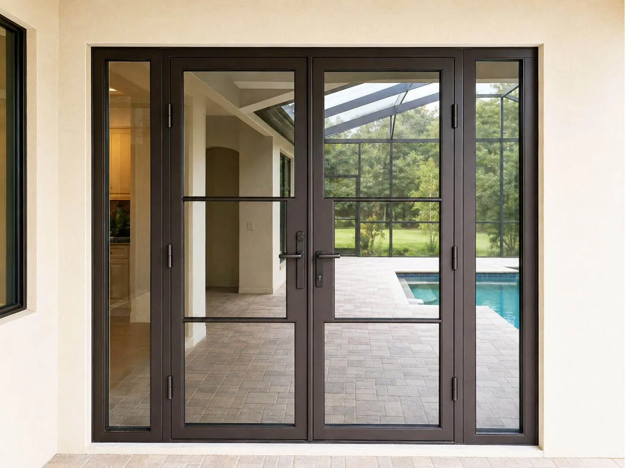 Double iron entry doors with sidelights — featured local project in Fort Mill, SC