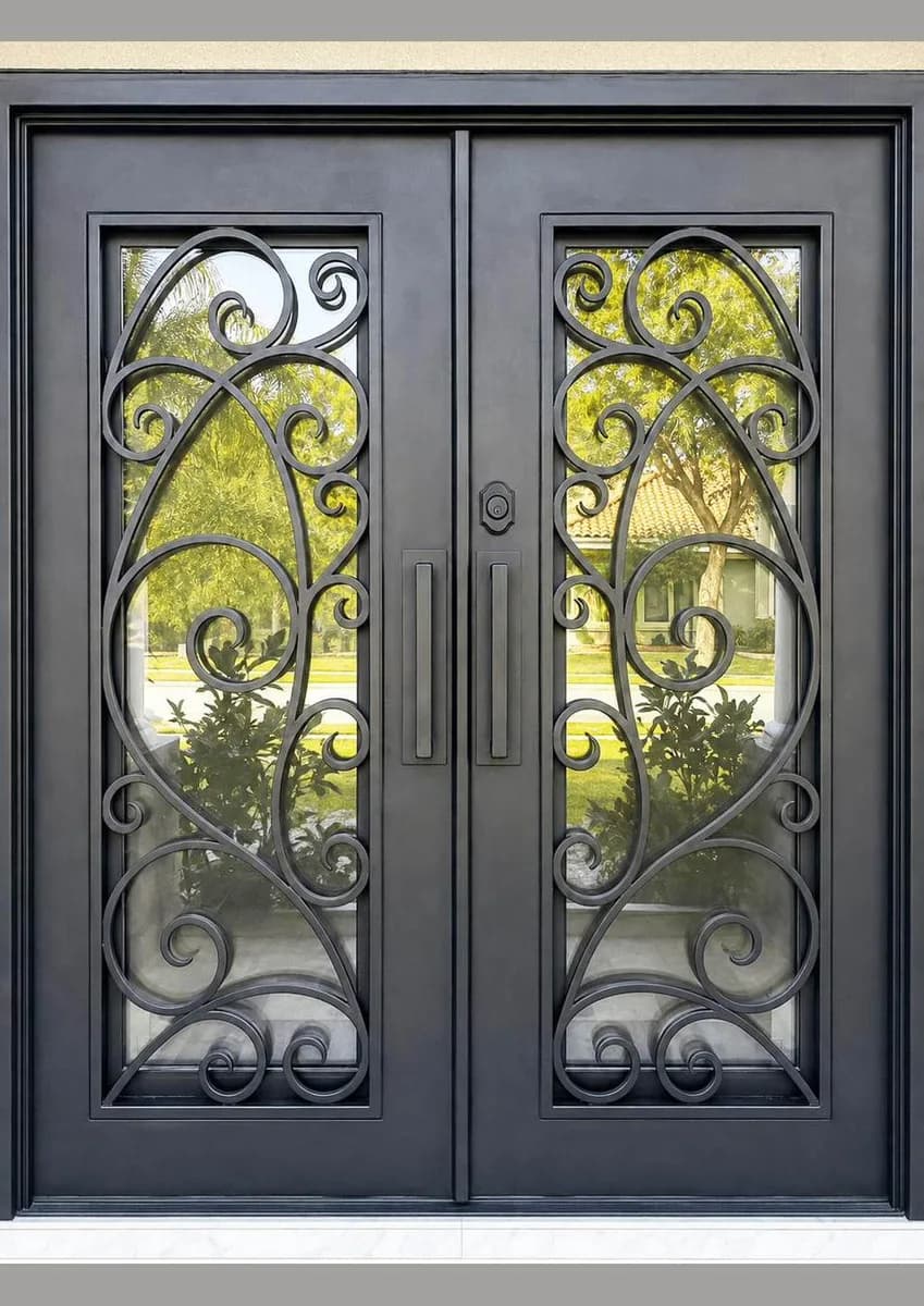 Double iron entry doors — featured local project in Greenville, SC