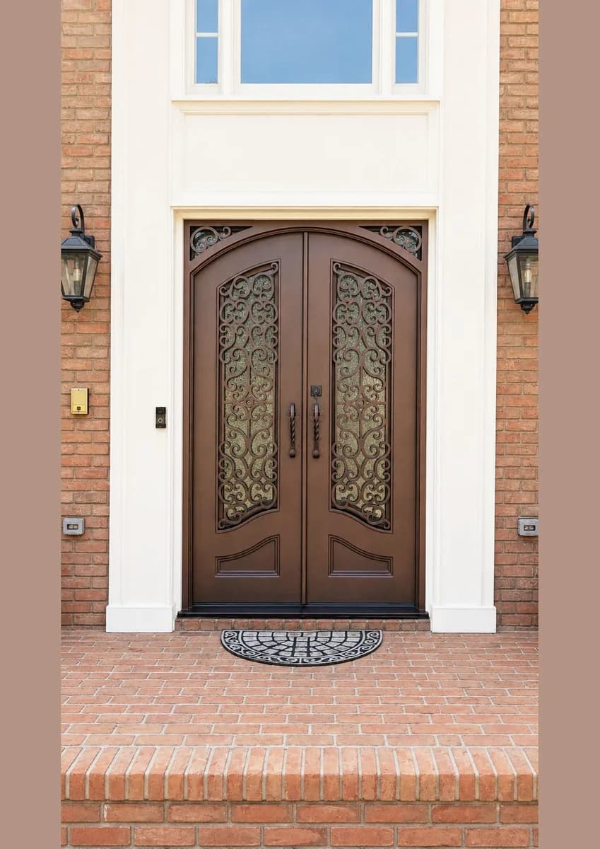 Double iron entry doors — featured local project in Brentwood, TN