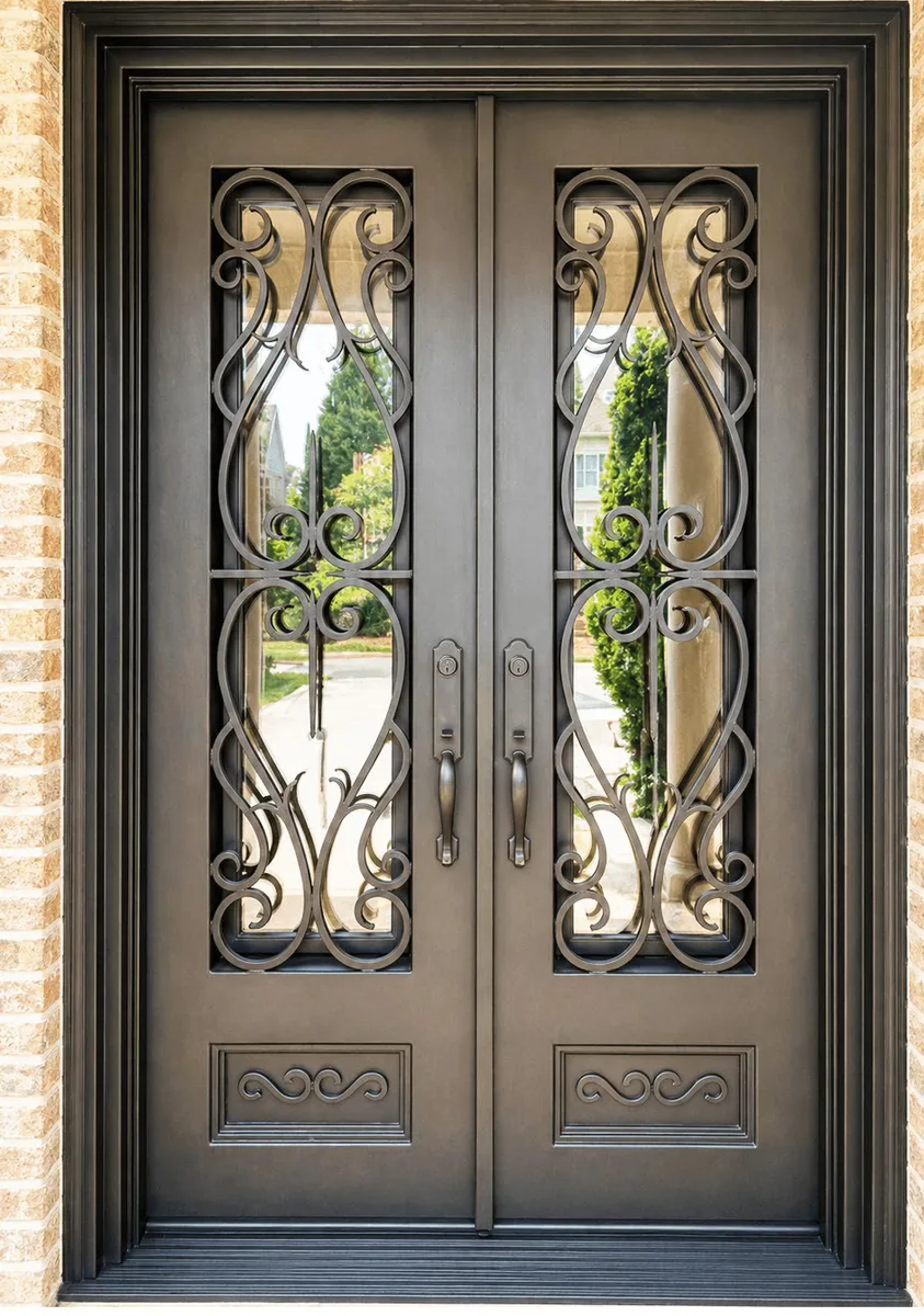 Double iron entry doors — featured local project in Chattanooga, TN