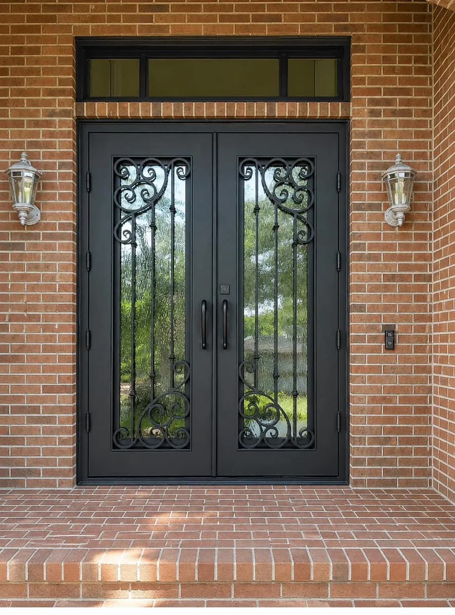 Double Iron Doors with Transom — Davie, FL