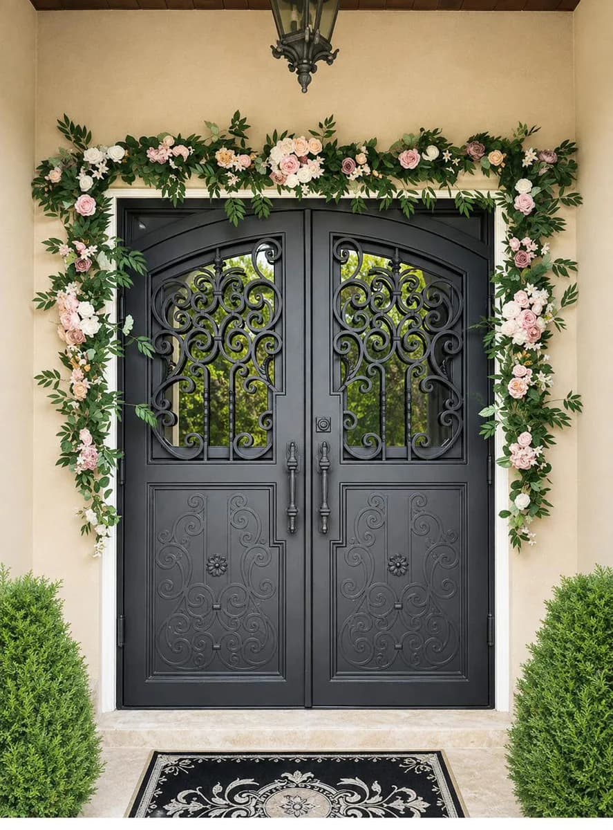 Scrollwork Double Iron Entry Doors — Palm Beach Gardens, FL