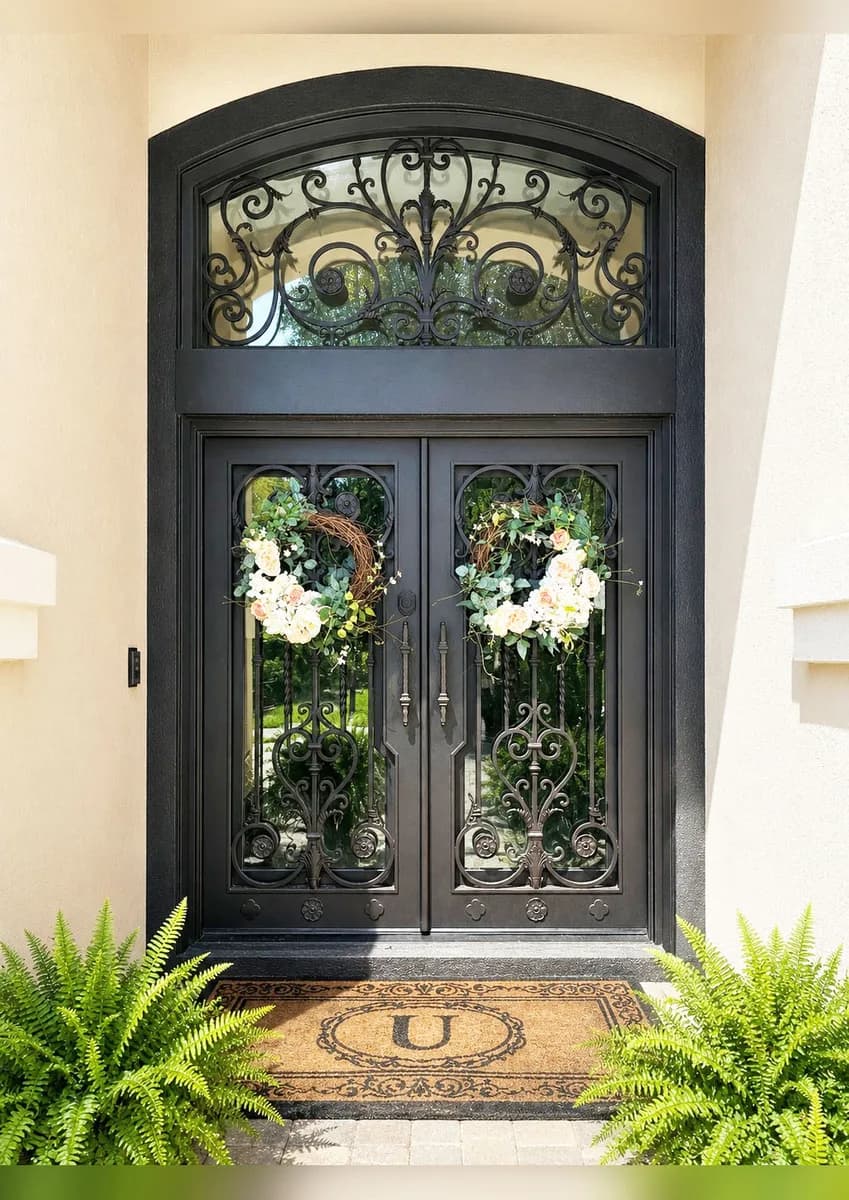 Double Iron Doors with Transom — Port St. Lucie, FL