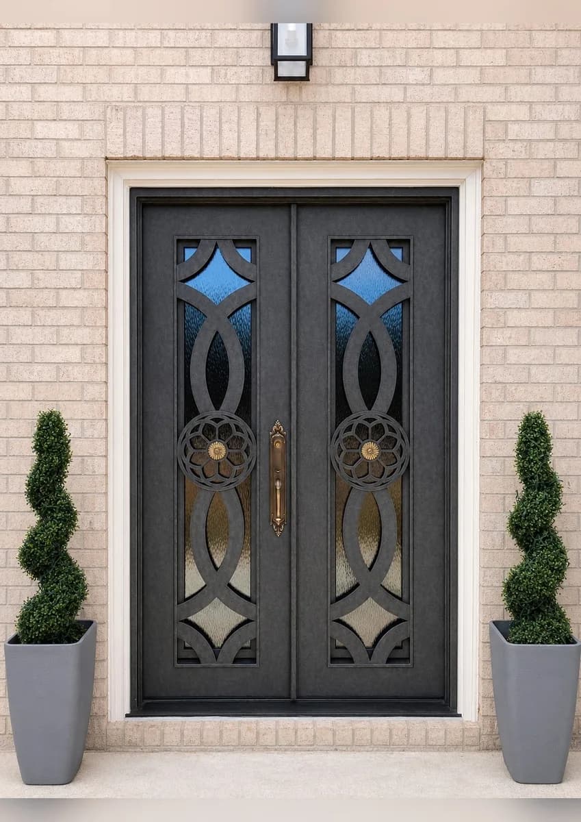 Contemporary Double Iron Entry Doors — Dunwoody, GA