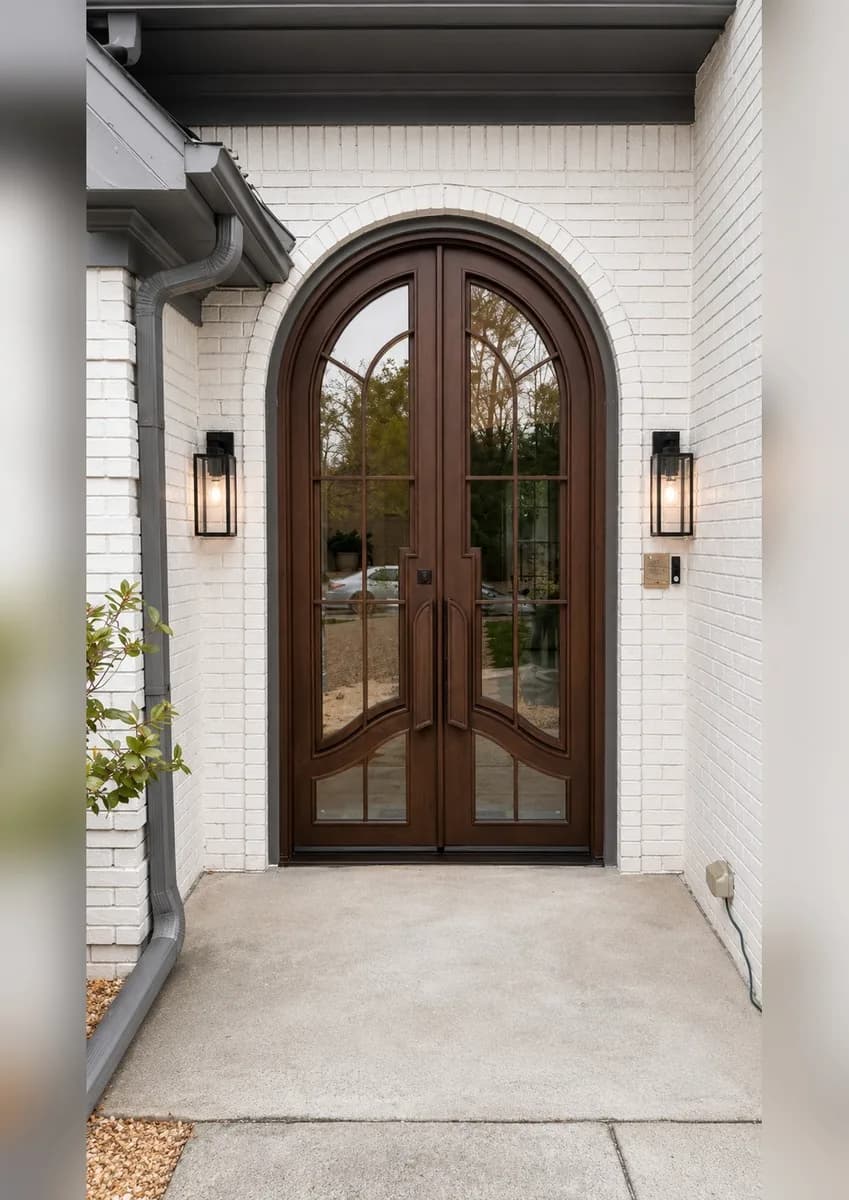 Arched Double Iron Entry Doors — Roswell, GA