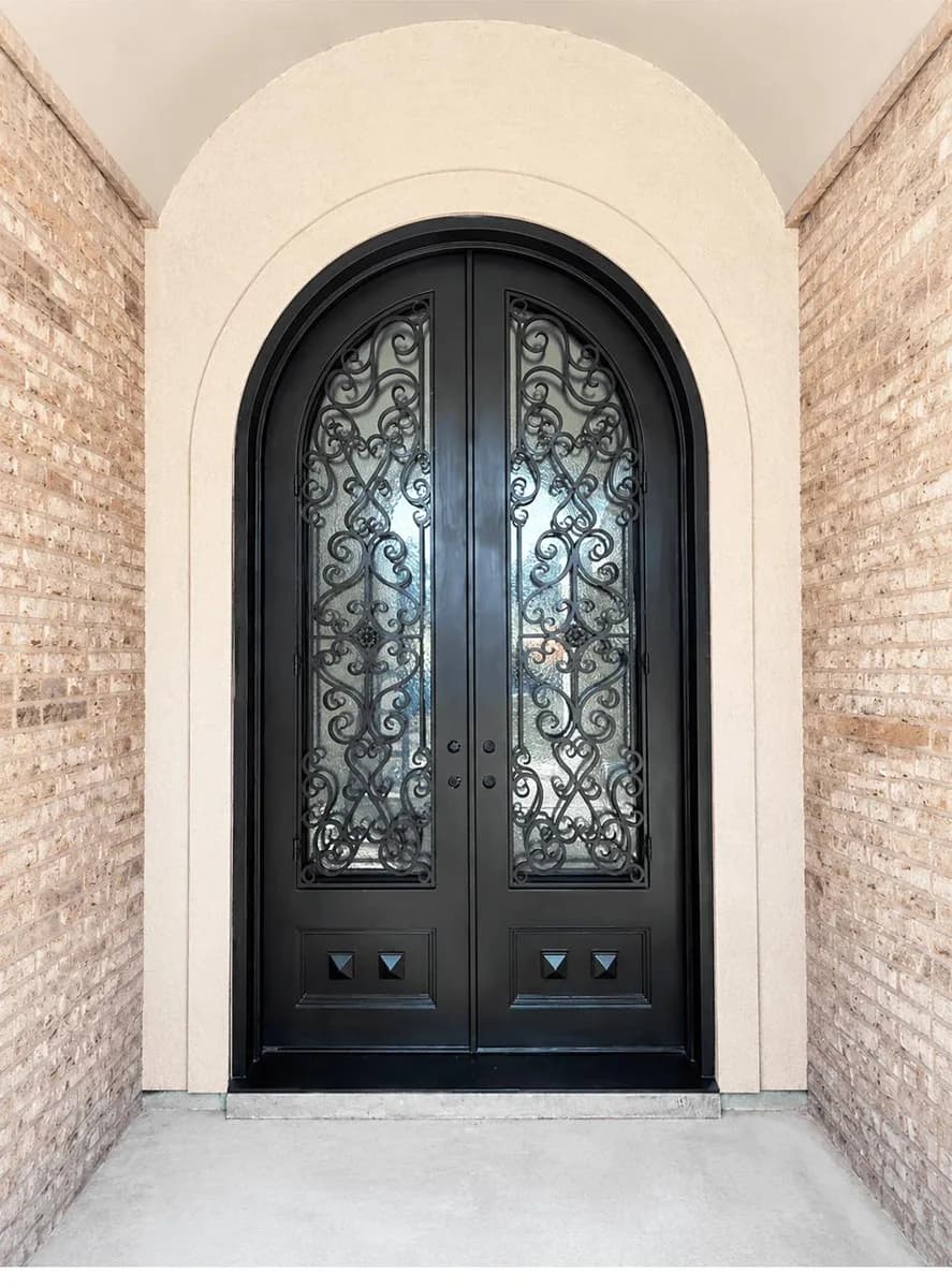 Arched Scrollwork Double Iron Doors — Raleigh, NC