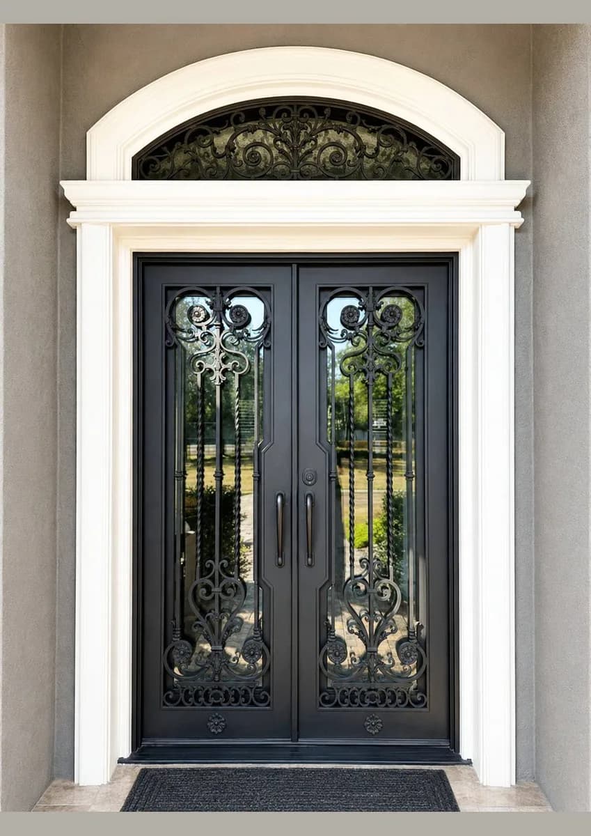 Double Iron Entry Doors with Transom — Mount Pleasant, SC
