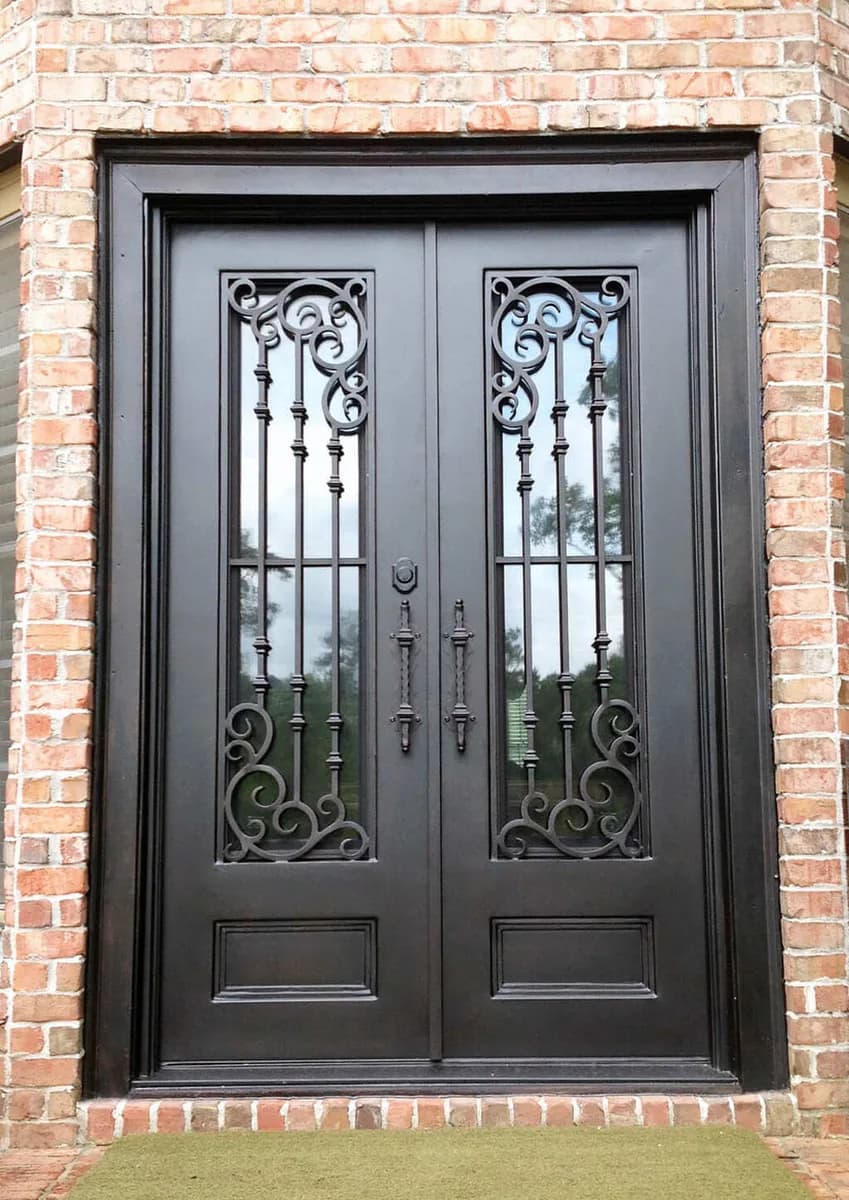 Traditional Double Iron Entry Doors — Daniel Island, SC