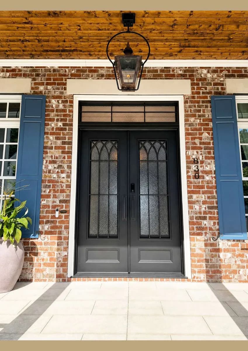Double Iron Entry Doors with Transom — Nashville, TN
