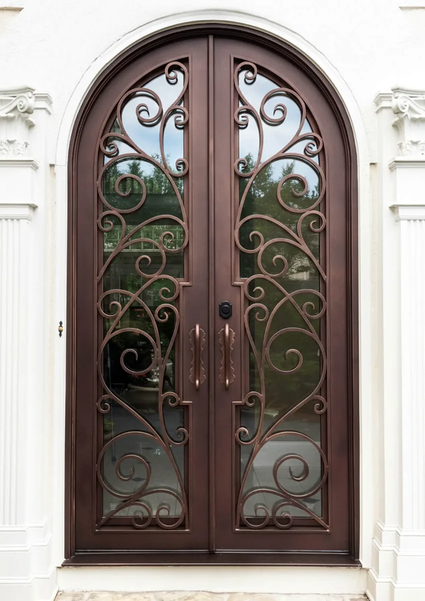 Arched Double Iron Entry Doors — Braselton, GA