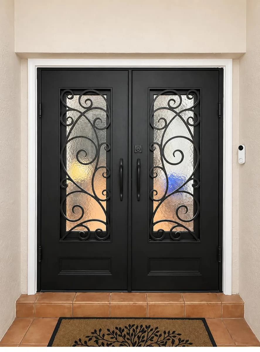 Scrollwork Double Iron Entry Doors — Weston, FL