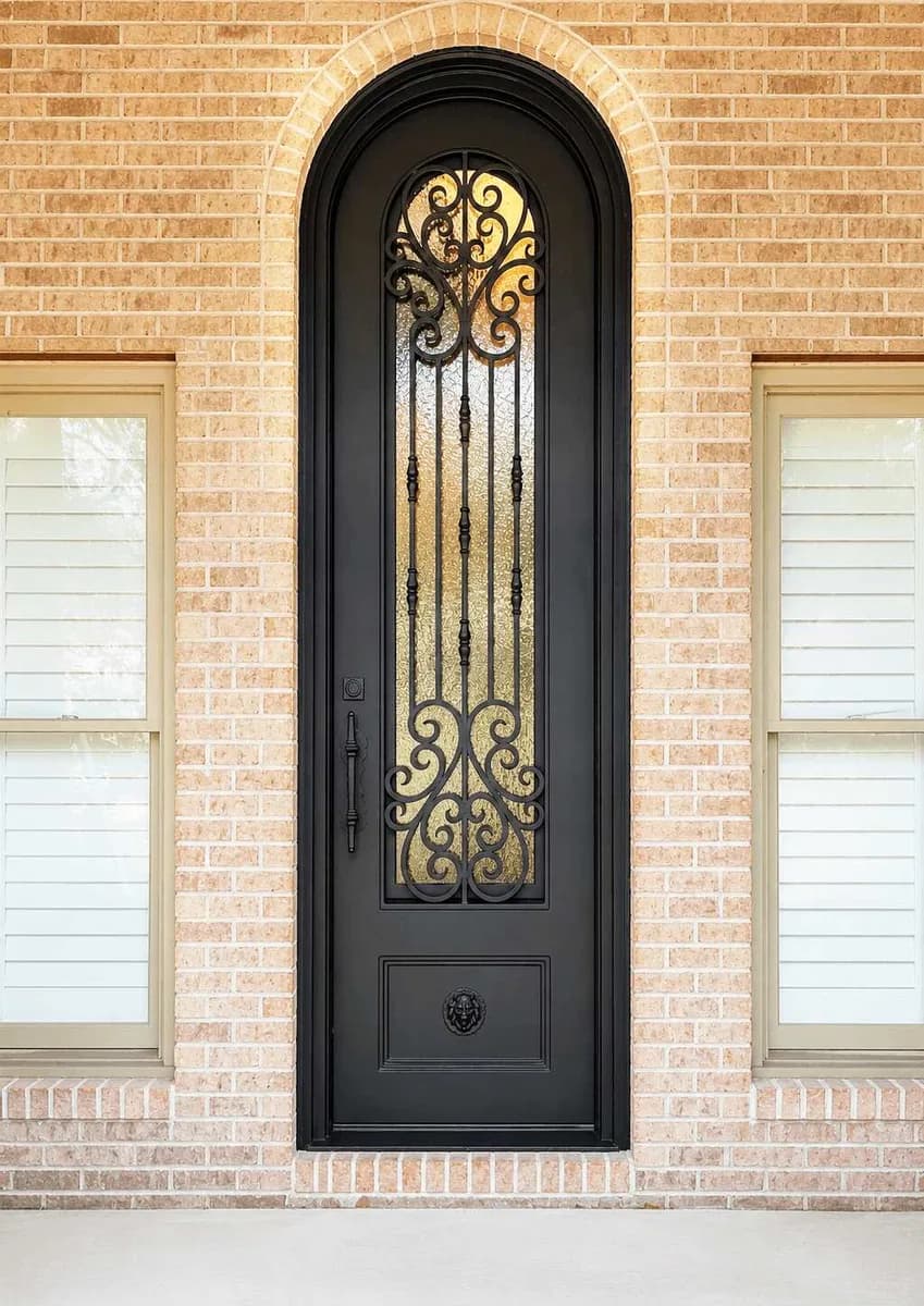 Arched Single Iron Entry Door — Raleigh, NC