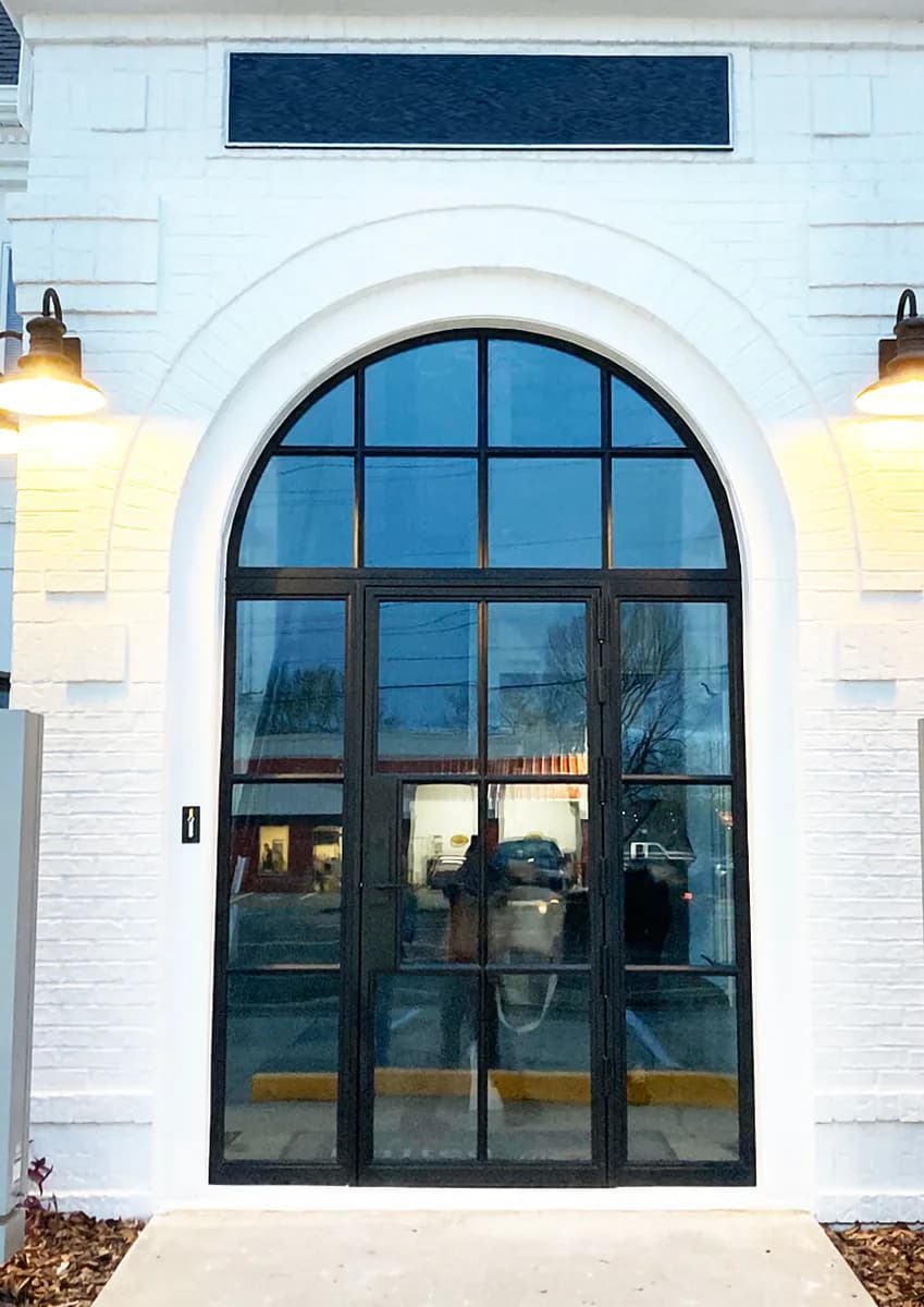 Arched Iron Doors with Sidelights — Lake Martin, AL