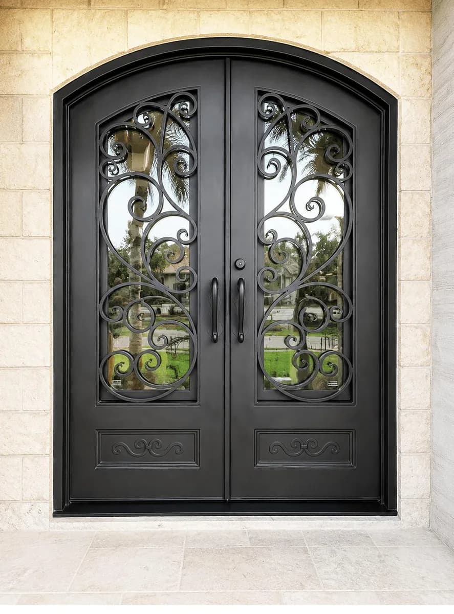 Traditional Arched Double Iron Doors — St. Petersburg, FL