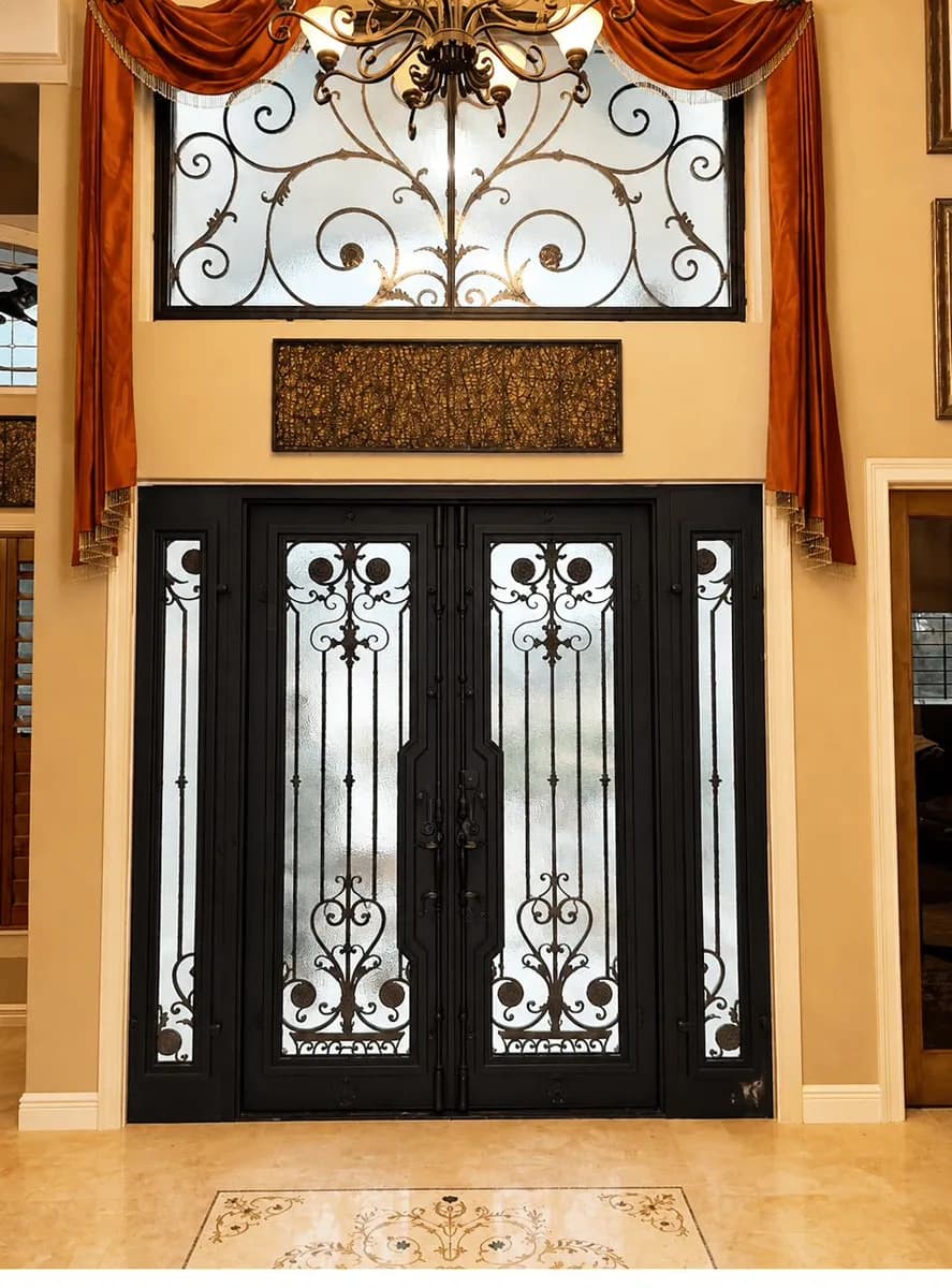Double iron entry doors with transom — featured local project in Cape Coral, FL