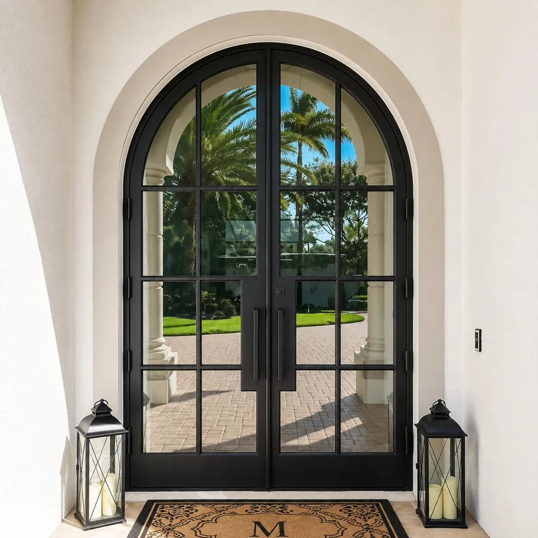 Double iron entry doors — featured local project in Wellington, FL