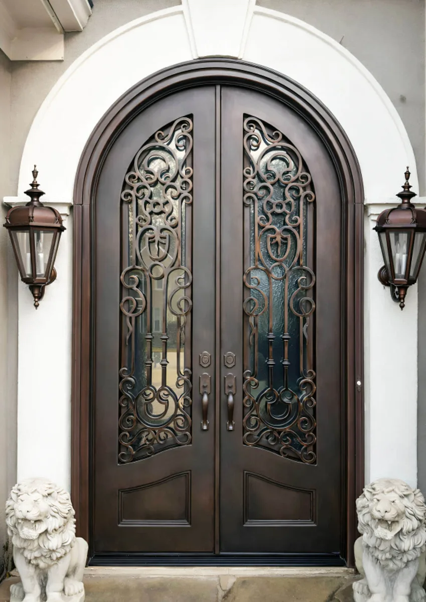 Double iron entry doors — featured local project in Braselton, GA