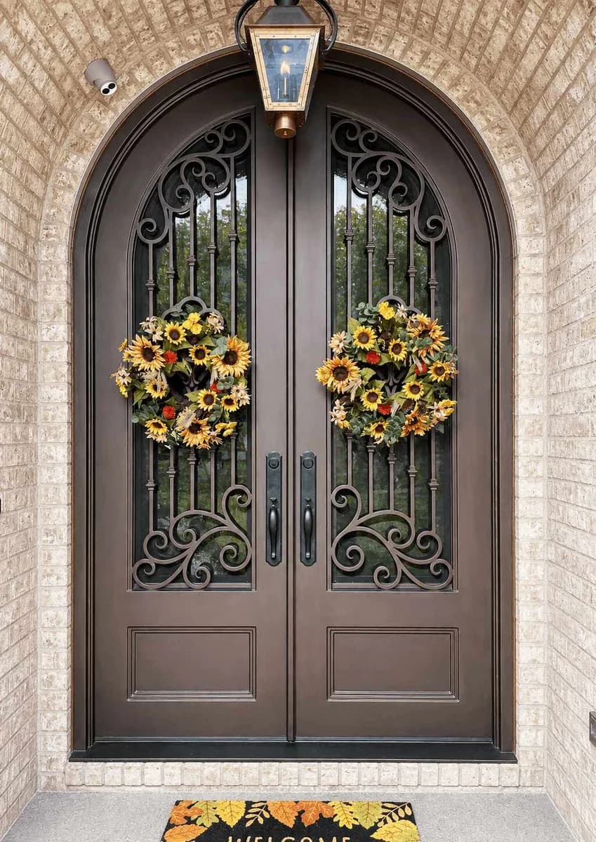 Double iron entry doors — featured local project in Marvin, NC
