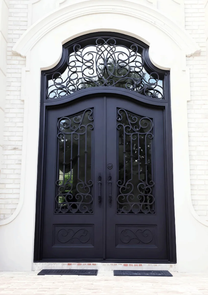 Double iron entry doors with transom — featured local project in Mount Pleasant, SC